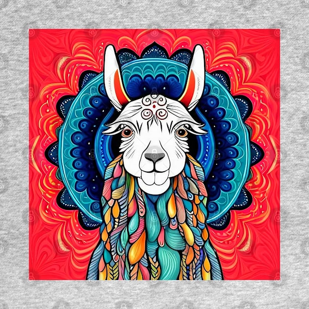 Ella the Colorful Yogi Llama by Davey's Designs